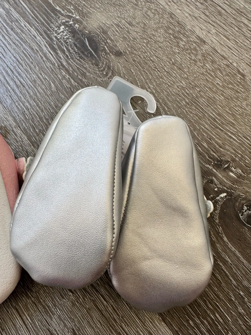 Carter's Child of Mine Baby Mary Jane Shoes 2 Pair Bundle Pink Silver 0-3 Months